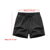 Maxbell Active Shorts Casual Beachwear Loose Fit Drawstring for Training Jogging Gym black XL