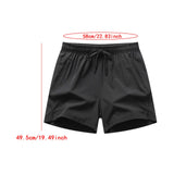 Maxbell Active Shorts Casual Beachwear Loose Fit Drawstring for Training Jogging Gym black 2XL