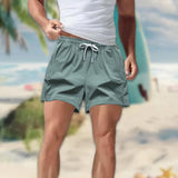 Maxbell Active Shorts Casual Beachwear Loose Fit Drawstring for Training Jogging Gym green 3XL
