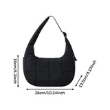 Maxbell Underarm Bag Multifunctional Leisure Shoulder Bag for Holiday Travel Working Black