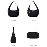 Maxbell Underarm Bag Multifunctional Leisure Shoulder Bag for Holiday Travel Working Black