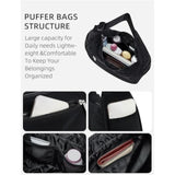 Maxbell Underarm Bag Multifunctional Leisure Shoulder Bag for Holiday Travel Working Black