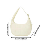 Maxbell Underarm Bag Multifunctional Leisure Shoulder Bag for Holiday Travel Working Beige