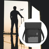 Maxbell RFID Neck Pouch Small Travel Crossbody Bag for Dating Birthday Gift Shopping Black