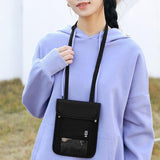 Maxbell RFID Neck Pouch Small Travel Crossbody Bag for Dating Birthday Gift Shopping Black