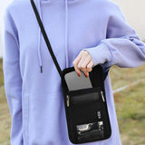 Maxbell RFID Neck Pouch Small Travel Crossbody Bag for Dating Birthday Gift Shopping Black