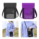 Maxbell RFID Neck Pouch Small Travel Crossbody Bag for Dating Birthday Gift Shopping Black