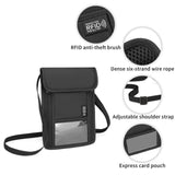 Maxbell RFID Neck Pouch Small Travel Crossbody Bag for Dating Birthday Gift Shopping Black