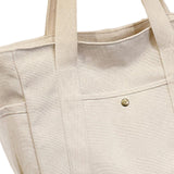 Maxbell Women Shoulder Bag Fashion Female Canvas Tote Bag for Vacation Party Outdoor beige white