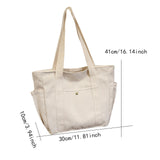 Maxbell Women Shoulder Bag Fashion Female Canvas Tote Bag for Vacation Party Outdoor beige white
