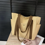 Maxbell Women Shoulder Bag Fashion Female Canvas Tote Bag for Vacation Party Outdoor Khaki