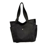 Maxbell Women Shoulder Bag Fashion Female Canvas Tote Bag for Vacation Party Outdoor Black