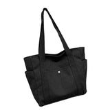 Maxbell Women Shoulder Bag Fashion Female Canvas Tote Bag for Vacation Party Outdoor Black