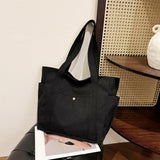 Maxbell Women Shoulder Bag Fashion Female Canvas Tote Bag for Vacation Party Outdoor Black