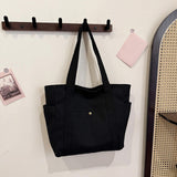 Maxbell Women Shoulder Bag Fashion Female Canvas Tote Bag for Vacation Party Outdoor Black