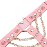 Maxbell 2x Thigh Garter Punk Elastic Garter Belt for Club Festival Outfits Halloween Pink