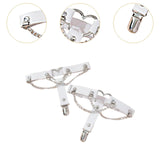 Maxbell 2x Thigh Garter Punk Elastic Garter Belt for Club Festival Outfits Halloween White