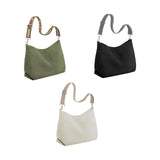 Maxbell Corduroy Tote Bag Zipper Closure Trendy Crossbody for Work Shopping Everyday Green
