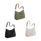 Maxbell Corduroy Tote Bag Zipper Closure Trendy Crossbody for Work Shopping Everyday Green