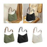 Maxbell Corduroy Tote Bag Zipper Closure Trendy Crossbody for Work Shopping Everyday Green
