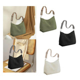 Maxbell Corduroy Tote Bag Zipper Closure Trendy Crossbody for Work Shopping Everyday Green