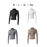 Maxbell Workout Jacket Women Lightweight Yoga Crop Tops Breathable Trendy Activewear M Black