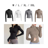 Maxbell Workout Jacket Women Lightweight Yoga Crop Tops Breathable Trendy Activewear M Black