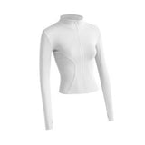 Maxbell Workout Jacket Women Lightweight Yoga Crop Tops Breathable Trendy Activewear XL White