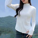 Maxbell Workout Jacket Women Lightweight Yoga Crop Tops Breathable Trendy Activewear XL White