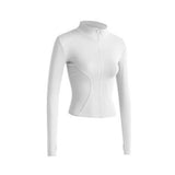 Maxbell Workout Jacket Women Lightweight Yoga Crop Tops Breathable Trendy Activewear XL White
