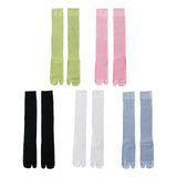 Maxbell Thin Long Tabi Sandal Socks Big Toe Separated for Women Flip Flops Accessory Black