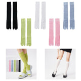 Maxbell Thin Long Tabi Sandal Socks Big Toe Separated for Women Flip Flops Accessory Black