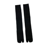 Maxbell Thin Long Tabi Sandal Socks Big Toe Separated for Women Flip Flops Accessory Black