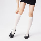 Maxbell Thin Long Tabi Sandal Socks Big Toe Separated for Women Flip Flops Accessory White