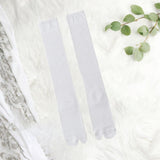 Maxbell Thin Long Tabi Sandal Socks Big Toe Separated for Women Flip Flops Accessory White