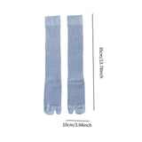 Maxbell Thin Long Tabi Sandal Socks Big Toe Separated for Women Flip Flops Accessory Blue