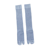 Maxbell Thin Long Tabi Sandal Socks Big Toe Separated for Women Flip Flops Accessory Blue