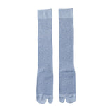 Maxbell Thin Long Tabi Sandal Socks Big Toe Separated for Women Flip Flops Accessory Blue