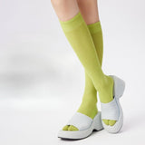 Maxbell Thin Long Tabi Sandal Socks Big Toe Separated for Women Flip Flops Accessory Green