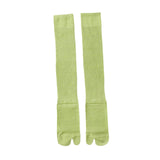Maxbell Thin Long Tabi Sandal Socks Big Toe Separated for Women Flip Flops Accessory Green