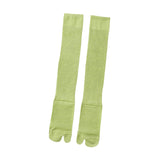 Maxbell Thin Long Tabi Sandal Socks Big Toe Separated for Women Flip Flops Accessory Green