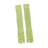 Maxbell Thin Long Tabi Sandal Socks Big Toe Separated for Women Flip Flops Accessory Green