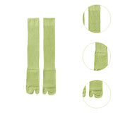 Maxbell Thin Long Tabi Sandal Socks Big Toe Separated for Women Flip Flops Accessory Green