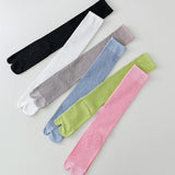 Maxbell Thin Long Tabi Sandal Socks Big Toe Separated for Women Flip Flops Accessory Pink