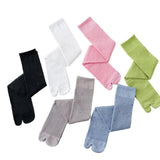 Maxbell Thin Long Tabi Sandal Socks Big Toe Separated for Women Flip Flops Accessory Pink