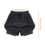 Maxbell Men's Workout Shorts Athletic Running Shorts for Football Beach Bodybuilding L Black