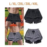 Maxbell Men's Workout Shorts Athletic Running Shorts for Football Beach Bodybuilding L Black