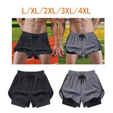 Maxbell Men's Workout Shorts Athletic Running Shorts for Football Beach Bodybuilding L Black