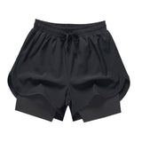 Maxbell Men's Workout Shorts Athletic Running Shorts for Football Beach Bodybuilding L Black