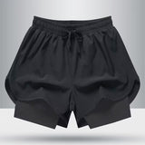 Maxbell Men's Workout Shorts Athletic Running Shorts for Football Beach Bodybuilding XL Black